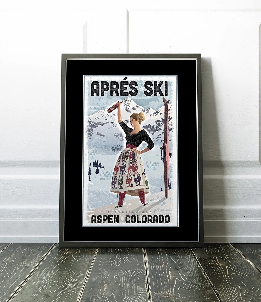 Apres Ski Vintage Girl — Beutler Design & Illustration